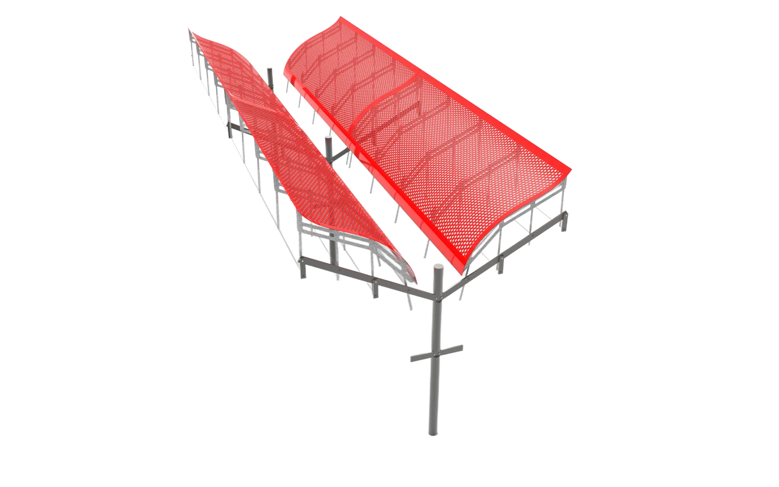 Opti-Panel canopy system over a trellis