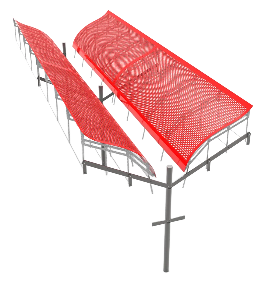 Opti-Panel canopy system over a trellis